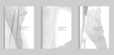 Parlak renkli vektör suluboya arkaplan seti. Soyut resimleme