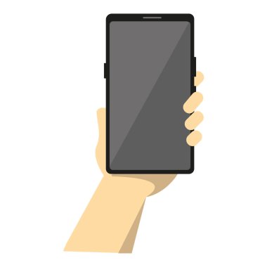 Smartphone el düz simgesi