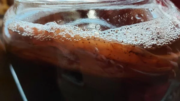 Kombucha Tea Mushroom Natural Source Vitamin Complexes Beverage Obtained Fermenting —  Fotos de Stock