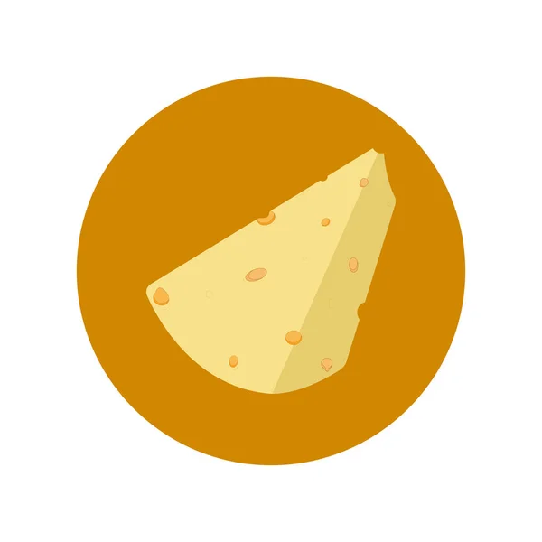 奶酪片扁平设计图标 更贴心矢量说明 — 图库矢量图片