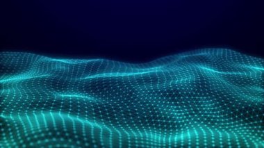 Ağ bağlantısı noktaları ve çizgileri. Büyük veri arkaplanı. Teknoloji geçmişi. Pleksus. 3d oluşturma.