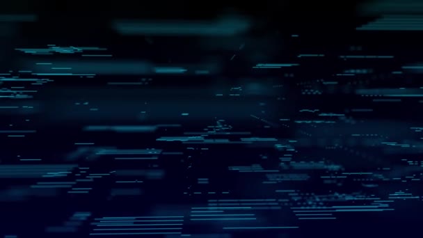 Fond numérique abstrait. Contexte scientifique. Contexte technologique. Matrice. Code binaire. Des points tombants. Rendement 3D. Animation 4k