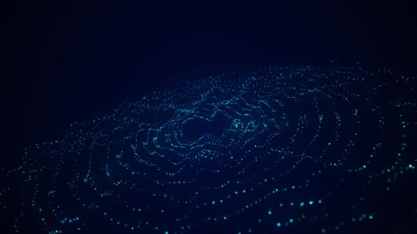 Абстрактний Анімований Футуристичний Фон Велика Візуалізація Даних Мережеве Єднання Передача — стокове відео