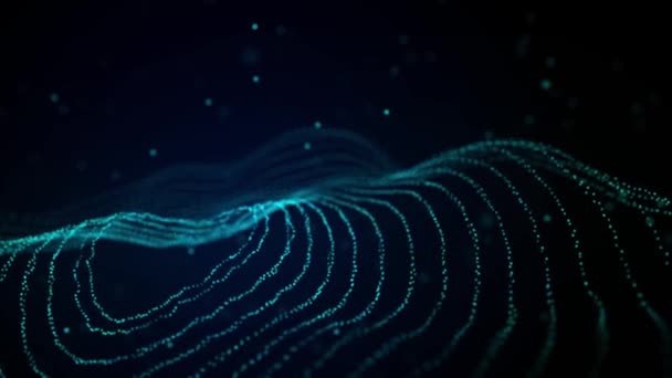 Abstrakter Animierter Futuristischer Hintergrund Visualisierung Von Big Data Netzwerkverbindung Datenübertragung — Stockvideo