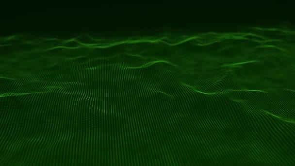 Цифрові Технології Фону Динамічна Хвиля Світлових Точок Футуристичний Фон Презентаційного — стокове відео