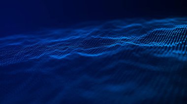 Büyük Data görselleştirme. Veri teknolojisi çizimi. Bilim geçmişi. 3B görüntüleme.