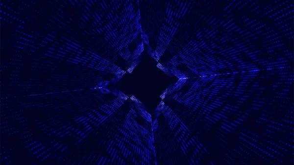 Technischer Hintergrund Abstrakte Digitale Welle Von Teilchen Futuristische Punktwelle Vektorillustration — Stockvektor