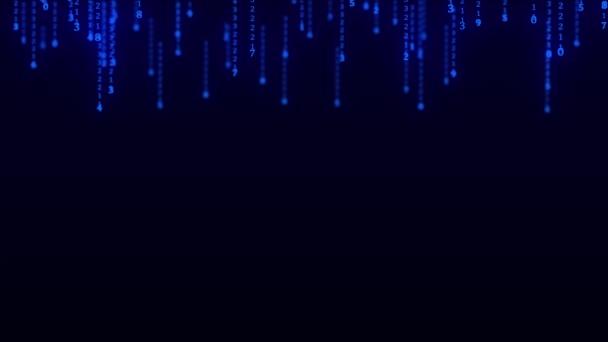 Digital Background Big Data Hacker Concept Abstract Matrix Computer Generated — Stock Video