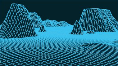 Gelecekçi parçacık dalgası. Soyut teknoloji geçmişi. Büyük veri görselleştirmesi. Üç boyutlu. 4k animasyon.