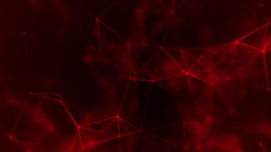 Ağ bağlantısı yapısı. Noktalar ve doğrular birleştiriliyor. Büyük veri. Soyut teknoloji geçmişi. 3D görüntüleme. 4K