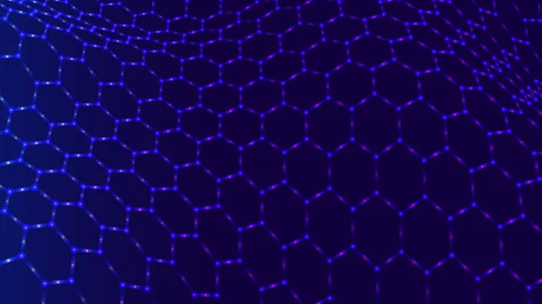 Futuristic Hexagon Background Futuristic Honeycomb Concept Data Technology Background Rendering — Stockvektor