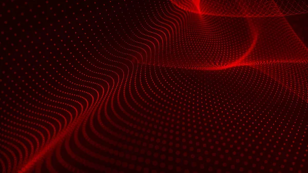 技術的背景 概要粒子のデジタル波 未来的なポイント波 — ストック写真