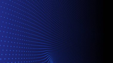 Abstract digital particle wave. Futuristic dotted wave. Technology background vector. Vector illustration