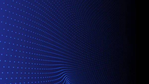 Abstract Digital Particle Wave Futuristic Dotted Wave Technology Background Vector — Stock vektor