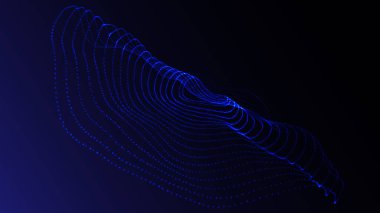 Abstract vector technology background. Big data digital code. Futuristic dots background. Vector. 3D rendering.