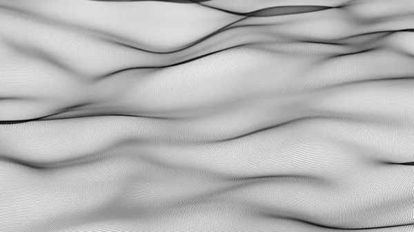 Abstract wave in white background. Wave of particles. 3d