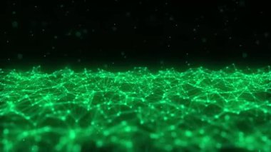 Soyut dijital arkaplan. Veri akışı bilgisi. Dijital iletişim kavramı. Büyük veri görselleştirmesi. 3 boyutlu görüntüleme. 4k