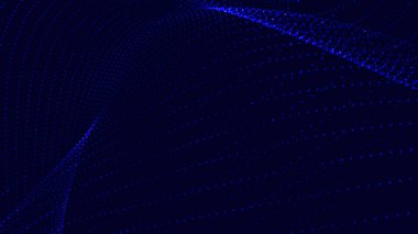 Abstract digital particle wave. Futuristic dotted wave. Technology background vector. Vector illustration