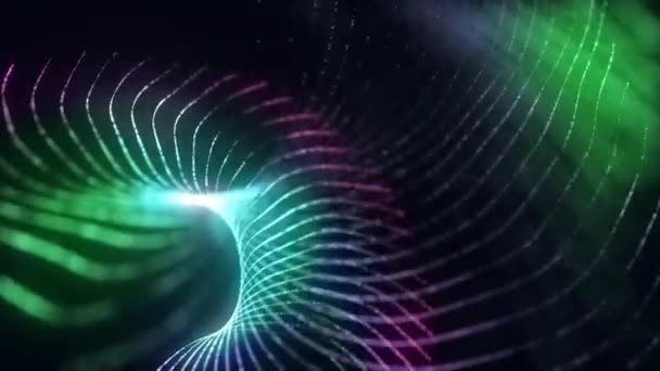 Digital Background Moving Glowing Particles Futuristic Tech Illustration Concept Data — Stockvideo