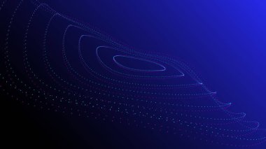 Abstract vector technology background. Big data digital code. Futuristic dots background. Vector. 3D rendering.