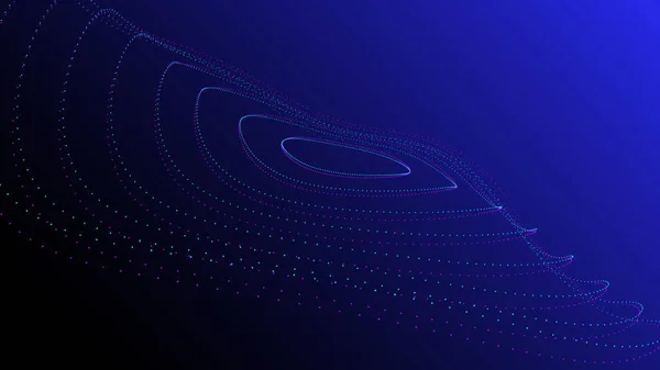 Abstract vector technology background. Big data digital code. Futuristic dots background. Vector. 3D rendering.