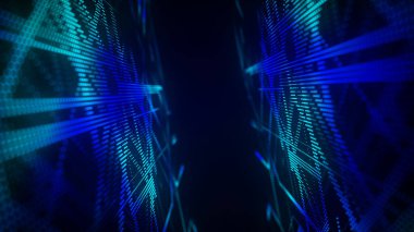 Abstract technology background. Big data digital code. 3d rendering.