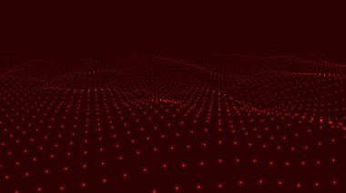 Abstract digital particle wave. Futuristic dotted wave. Technology background vector. Vector illustration