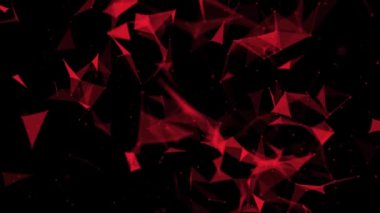 Ağ bağlantısı yapısı. Noktalar ve doğrular birleştiriliyor. Büyük veri. Soyut teknoloji geçmişi. 3D görüntüleme. 4K