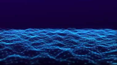 Soyut dijital arkaplan. Veri akışı bilgisi. Dijital iletişim kavramı. Büyük veri görselleştirmesi. 3 boyutlu görüntüleme. 4k