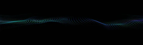 Abstract digital particle wave. Futuristic dotted wave. Technology background vector. Vector illustration