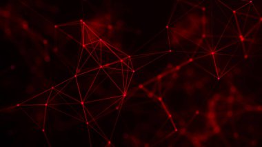 Teknoloji geçmişi. Soyut dijital kombinasyon noktaları ve çizgiler. Ağ bağlantısı yapısı. 3d