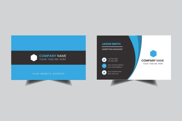 Corporate Business Card Template Design — Archivo Imágenes Vectoriales