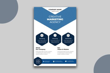 Modern iş broşürü tasarım şablonu veya dijital pazarlama broşürü