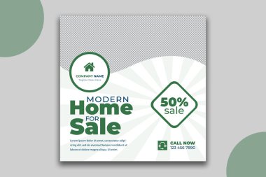 Gayrimenkul Sosyal Medya Posta Şablonu Bayrağı