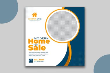 Gayrimenkul Sosyal Medya Posta Şablonu Bayrağı