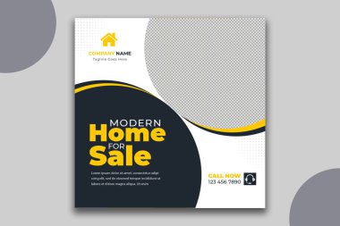 Gayrimenkul Sosyal Medya Posta Şablonu Bayrağı