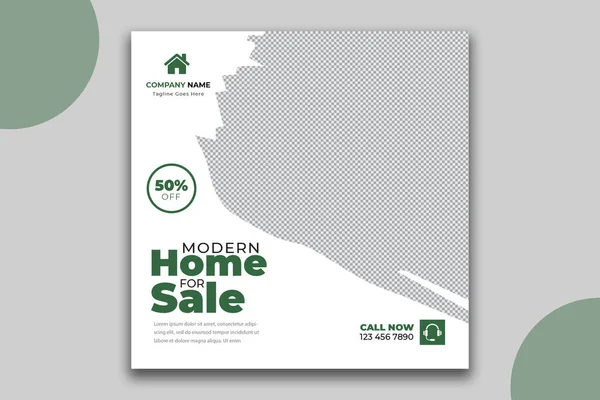 Gayrimenkul Sosyal Medya Posta Şablonu Bayrağı