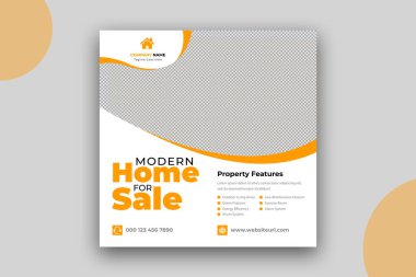 Gayrimenkul Sosyal Medya Posta Şablonu Bayrağı