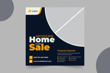 Gayrimenkul Sosyal Medya Posta Şablonu Bayrağı