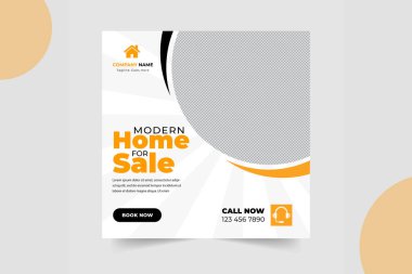 Gayrimenkul Sosyal Medya Posta Şablonu Bayrağı