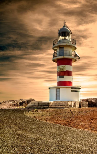 Road Lighthouse Coastal Town Arinaga Gran Canaria Spain — 스톡 사진