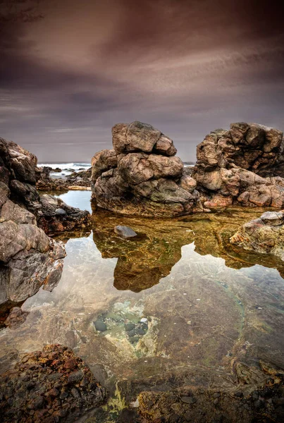 volcanic rocks on the coast of the island of Gran Canaria Spain