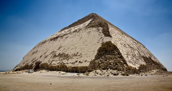 Ohnutá Pyramida Nebo Homboidní Pyramida Egypt — Stock fotografie