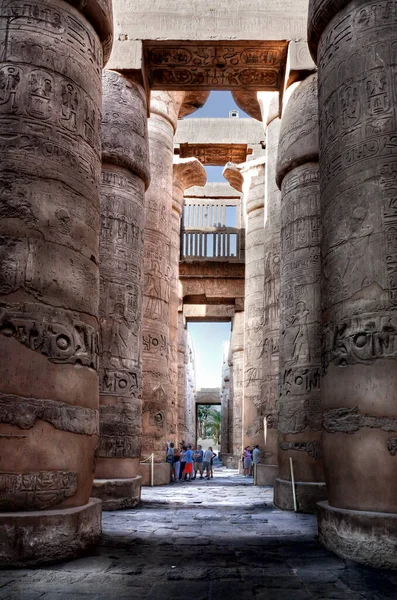 Columnas Dentro Del Templo Luxor Egipto — Foto de Stock