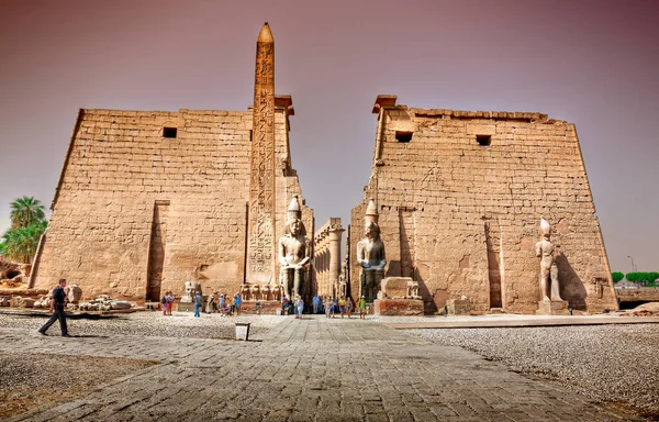 Fachada Principal Del Templo Luxor Egipto — Foto de Stock