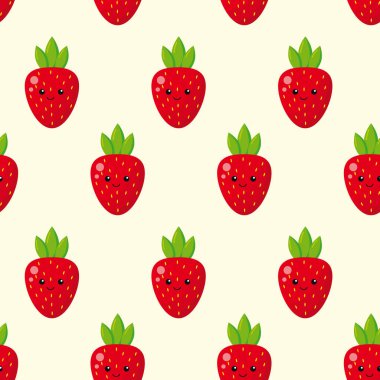 Çilekli, dikişsiz, güzel bir çizgi film..