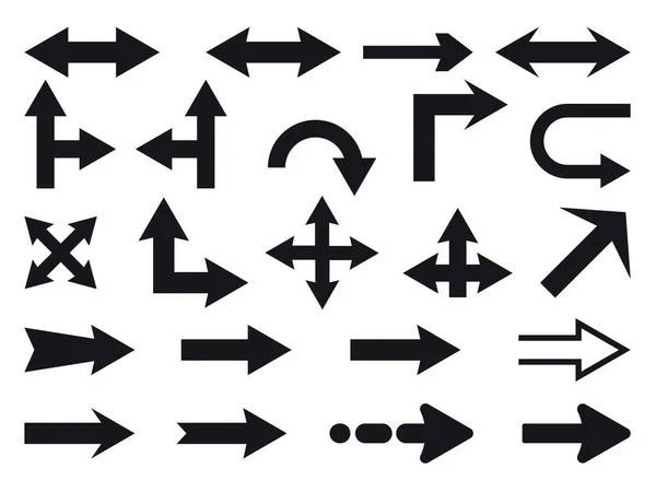 Collection of simple vector black arrows. Arrow signs.