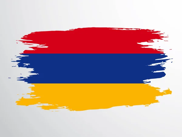 Fırçayla boyanmış Ermenistan bayrağı. Ermenistan Bayrağı.