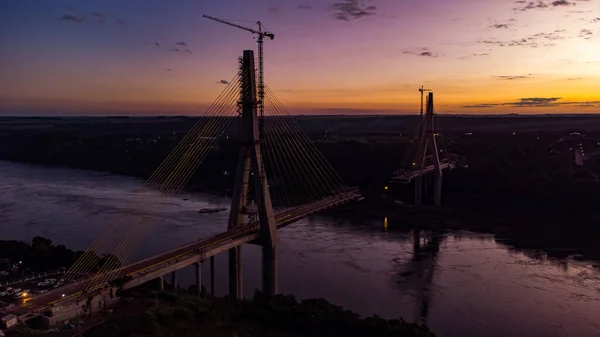 Construction International Integration Bridge Brazil Paraguay High Quality Photo — Stock Photo, Image