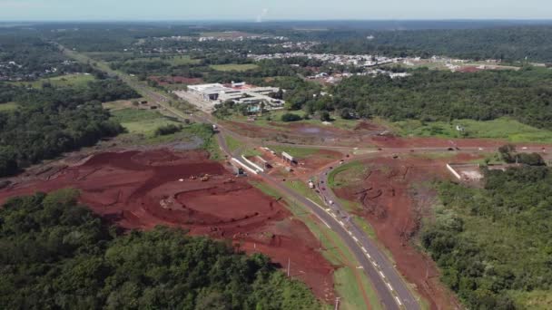 Foz Iguacu Parana Brazil May 2022 Avenida Das Cataratas作品的空中视图 高质量的4K镜头 — 图库视频影像